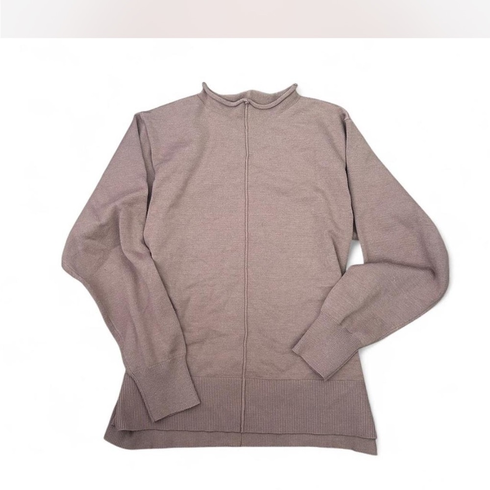 Women’s Mock Neck Taupe Sweater